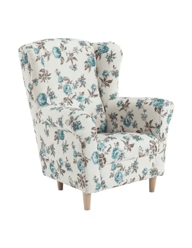 Fotoliu CHARLOT living, dormitor, birou 86x105x82 cm material textil Rose 14, lemn masiv fag | MobilaOK