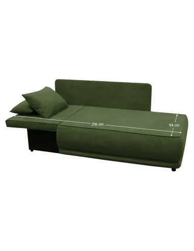 Canapea extensibilă LIAMI living 156x103x81/93 cm tesatura verde, spumă T30 | MobilaOK