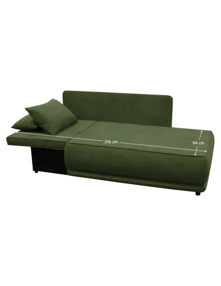 Canapea extensibilă LIAMI living 156x103x81/93 cm tesatura verde, spumă T30 | MobilaOK