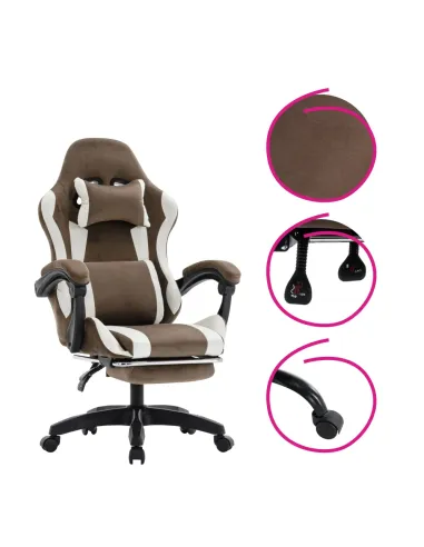 Scaun Gaming HOSPO, birou/gaming, 63x62x113-123 cm, tesatura/plastic | MobilaOK