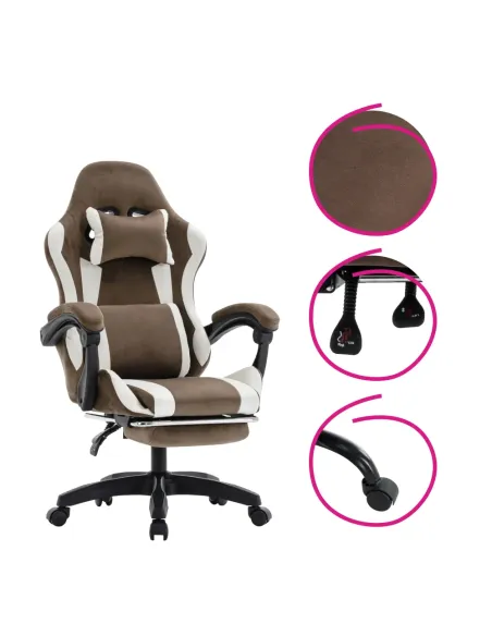 Scaun Gaming HOSPO, birou/gaming, 63x62x113-123 cm, tesatura/plastic | MobilaOK