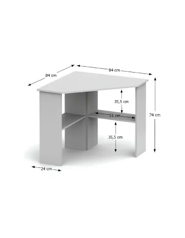 Masă PC RONY NEW, birou, 84 x 74 x 84 cm, PAL melaminat | MobilaOK