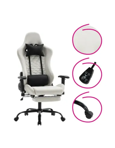 Scaun Gaming, PAPIBAS, birou/cameră, 66x67x129-139 cm, fier/plastic | MobilaOK