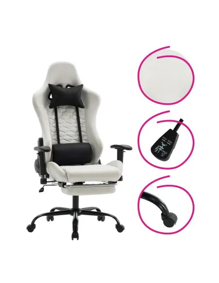 Scaun Gaming, PAPIBAS, birou/cameră, 66x67x129-139 cm, fier/plastic | MobilaOK