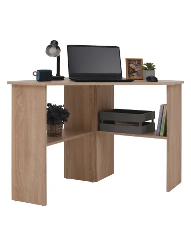 Masă PC RONY NEW, birou, 84x74x84 cm, PAL melaminat stejar sonoma | MobilaOK