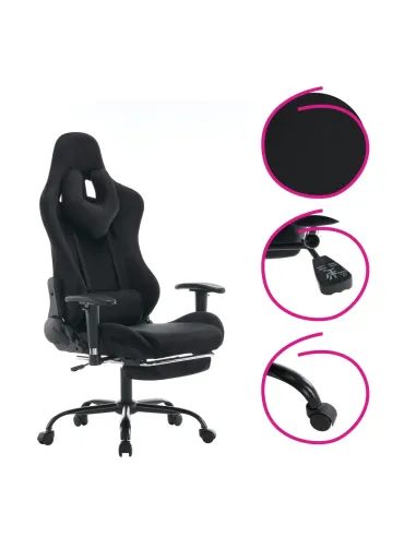 Scaun Gaming SALOP, birou/acasă, 66x67x129-139 cm, tesatura Velvet/crom | MobilaOK