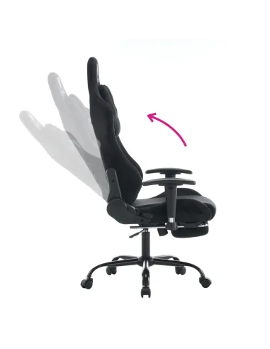 Scaun Gaming SALOP, birou/acasă, 66x67x129-139 cm, tesatura Velvet/crom | MobilaOK
