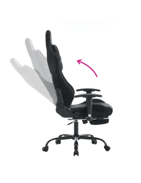 Scaun Gaming SALOP, birou/acasă, 66x67x129-139 cm, tesatura Velvet/crom | MobilaOK