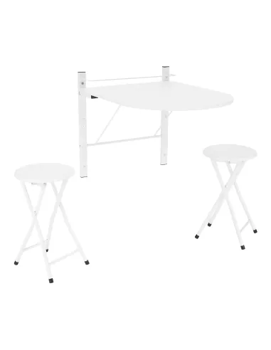 Set Sufragerie AMADEO NEW, living, Masă 60x80x75 cm + 2 Scaune, MDF/metal | MobilaOK