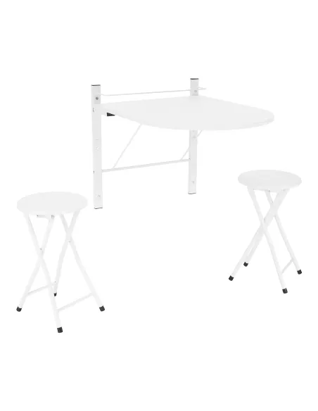 Set Sufragerie AMADEO NEW, living, Masă 60x80x75 cm + 2 Scaune, MDF/metal | MobilaOK