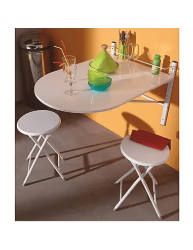 Set Sufragerie AMADEO NEW, living, Masă 60x80x75 cm + 2 Scaune, MDF/metal | MobilaOK