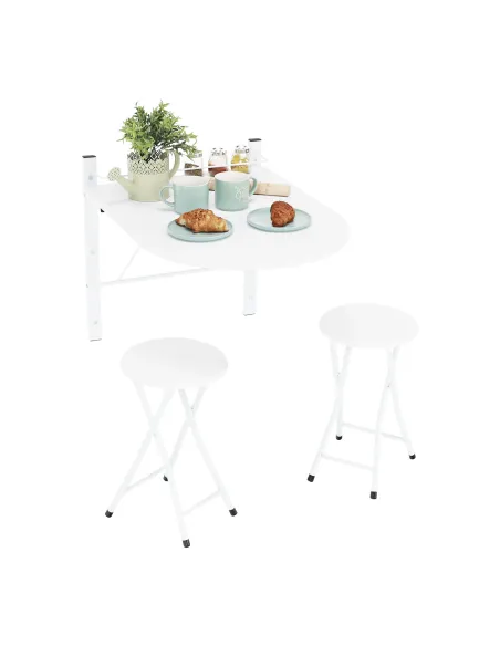 Set Sufragerie AMADEO NEW, living, Masă 60x80x75 cm + 2 Scaune, MDF/metal | MobilaOK