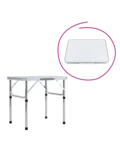 Masă de camping KEPI TYP 2, exterior, 60x45x55 cm, aluminiu/MDF | MobilaOK