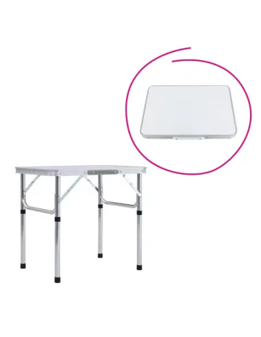 Masă de camping KEPI TYP 2, exterior, 60x45x55 cm, aluminiu/MDF | MobilaOK