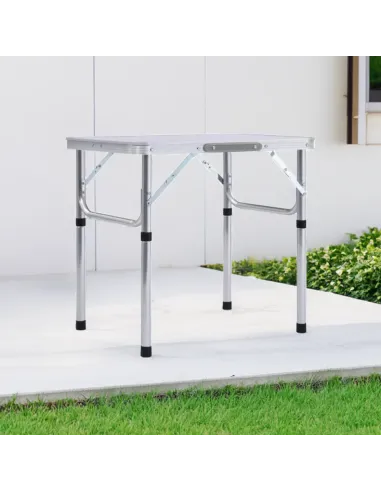 Masă de camping KEPI TYP 2, exterior, 60x45x55 cm, aluminiu/MDF | MobilaOK