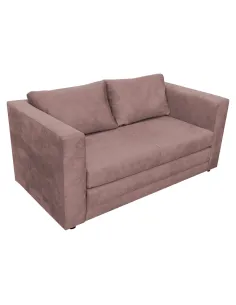 Canapea extensibilă BEJA, roz, living, 138x69x63 cm, țesătură, spumă PU | MobilaOK