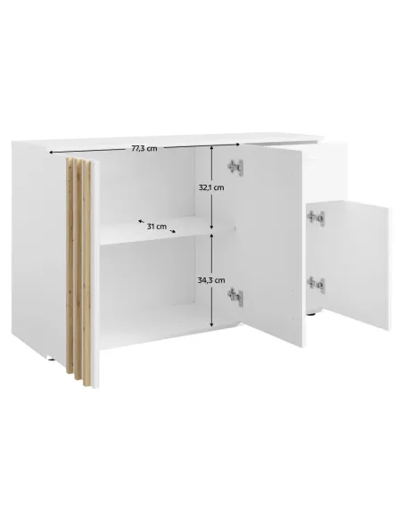 Comodă TOLIS TYP 2, dormitor/hol/living, 120x35x73 cm, PAL/MDF | MobilaOK