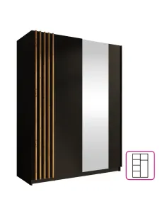 Dulap BAJADERO, dormitor/hol, 150x63.5x198.5 cm, PAL/MDF | MobilaOK