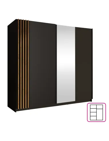 Dulap BAJADERO, living/dormitor, 200x63.5x198.5 cm, PAL melaminat/MDF | MobilaOK