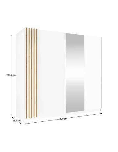 Dulap BAJADERO TYP 2 pentru dormitor/hol, 200x63.5x198.5 cm, PAL melaminat/MDF | MobilaOK