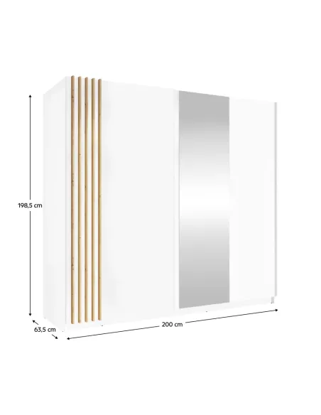 Dulap BAJADERO TYP 2 pentru dormitor/hol, 200x63.5x198.5 cm, PAL melaminat/MDF | MobilaOK