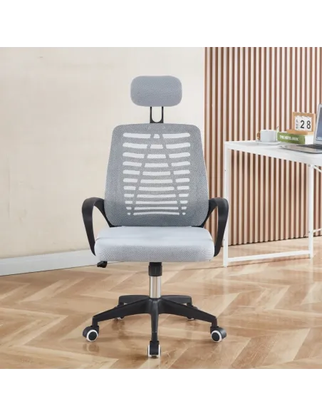 Scaun de birou EDRED, birou, 61x60x116 cm, plastic/plasă, KONDELA | MobilaOK
