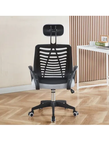 Scaun de birou EDRED, birou, 61x60x116 cm, plastic/plasă, KONDELA | MobilaOK