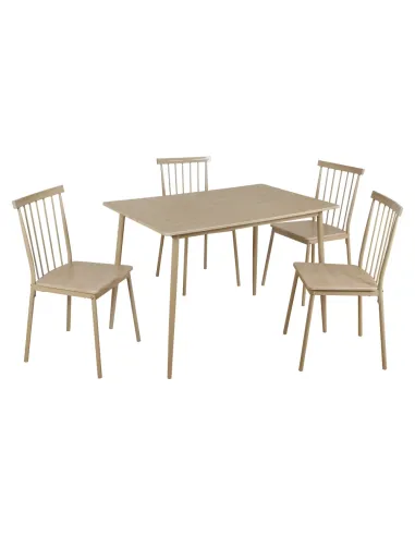 Set Sufragerie SENDO, living, 110x70x75.5 cm, fag natural si MDF | MobilaOK