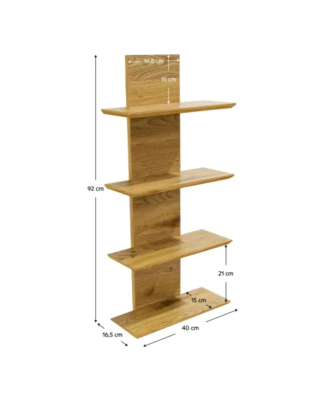 Poliță suspendată ROBUS living, dormitor, bucătărie 40x16.5x92 cm PAL melaminat stejar | MobilaOK