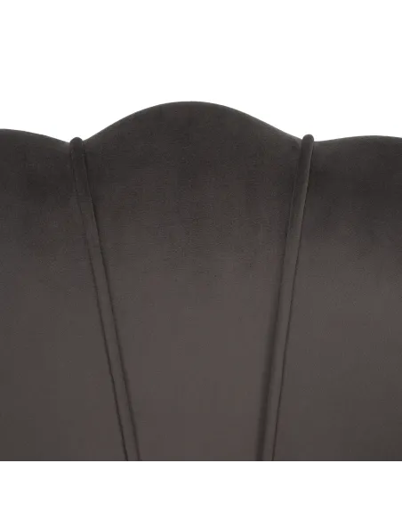 Fotoliu NOBLEO living, 76x68x77 cm, Velvet gri-maro/gold crom | MobilaOK