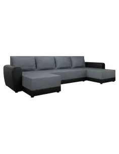 Canapea extensibilă DAKAR NEW U, living, 350x138x73 cm, Piele ecologică și Textil | MobilaOK