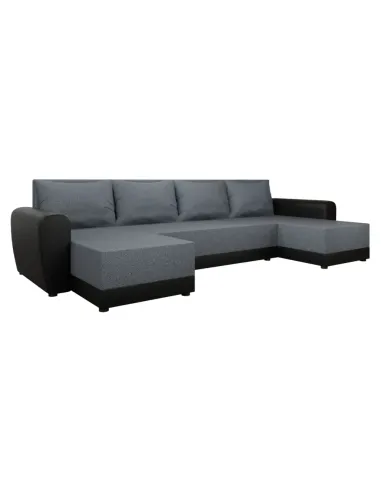 Canapea extensibilă DAKAR NEW U, living, 350x138x73 cm, Piele ecologică și Textil | MobilaOK