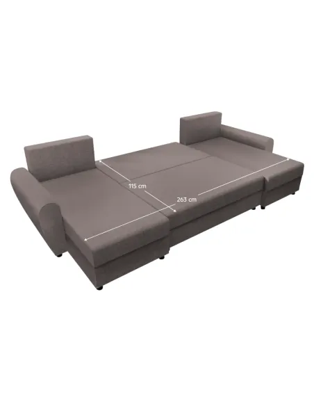 Canapea extensibilă DAKAR NEW U, living, 350x138x73 cm, spumă poliuretanică, țesătură Twist | MobilaOK