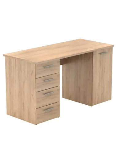 Masă de birou EUSTACH, birou, 137x60x76.3 cm, PAL melaminat stejar artisan | MobilaOK