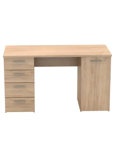 Masă de birou EUSTACH, birou, 137x60x76.3 cm, PAL melaminat stejar artisan | MobilaOK
