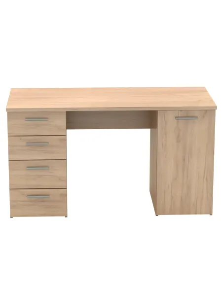 Masă de birou EUSTACH, birou, 137x60x76.3 cm, PAL melaminat stejar artisan | MobilaOK