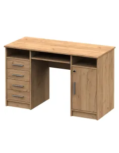 Masă PC B9 NEW, birou, 123.5x55x75.5 cm, PAL stejar artisan | MobilaOK