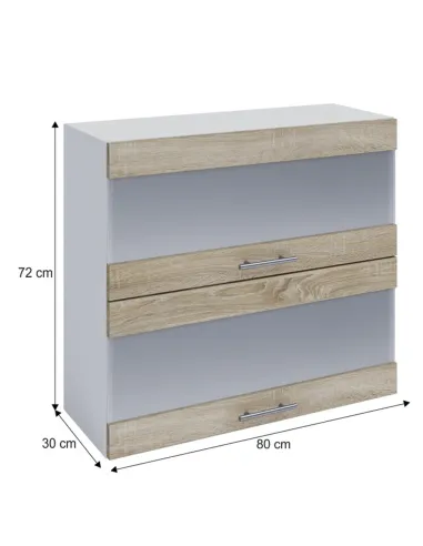 Dulap Superior FABIANA, bucatarie, 80x72x30 cm, PAL melaminat | MobilaOK