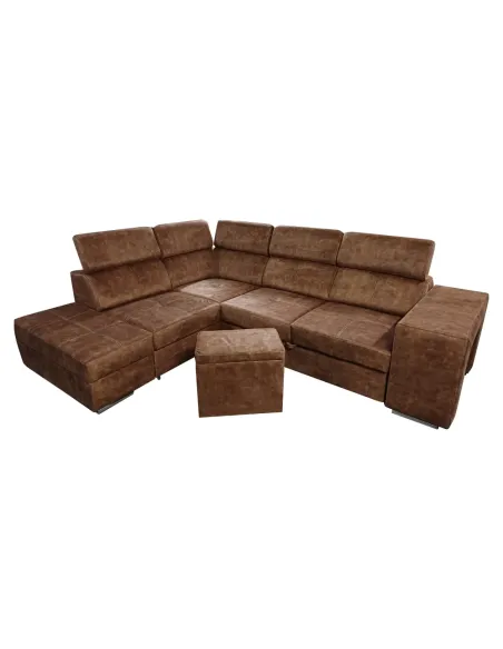 Set Canapea Extensibil, MALAGA, living, 264x210x79/97 cm, Ţesătură Country 8 | MobilaOK