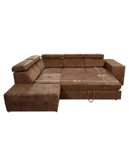 Set Canapea Extensibil, MALAGA, living, 264x210x79/97 cm, Ţesătură Country 8 | MobilaOK