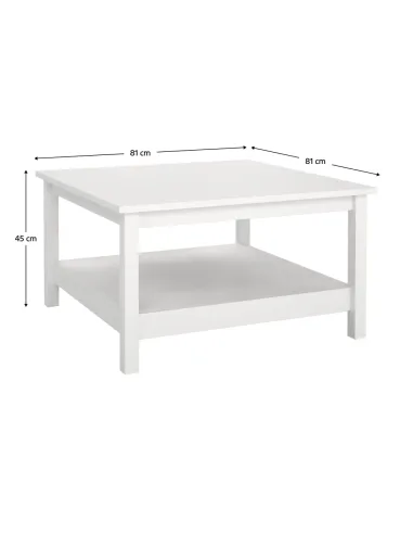 Măsuță de cafea PARIS 79667 living 81x81x45 cm PAL/MDF lacuit | MobilaOK
