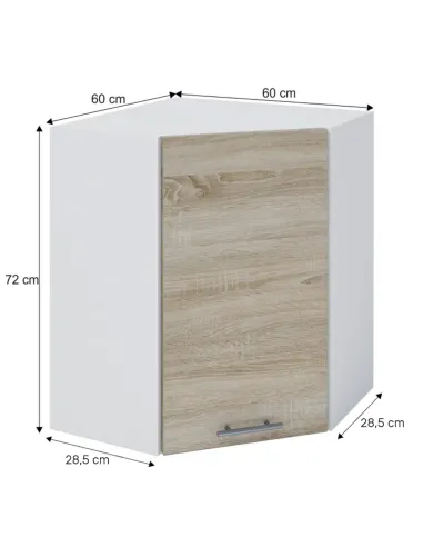 Dulap de colț FABIANA W60N bucătărie 60x72x60 cm PAL melaminat | MobilaOK