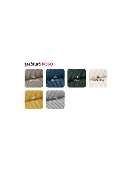 Set Canapea de Colț MORA ROH, living, 236x170x68/79 cm, textil Poso | MobilaOK