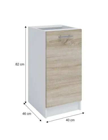 Dulap inferior, FABIANA S40, bucătărie, 40x82x46 cm, PAL melaminat | MobilaOK