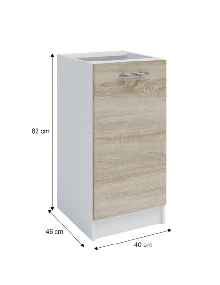 Dulap inferior, FABIANA S40, bucătărie, 40x82x46 cm, PAL melaminat | MobilaOK