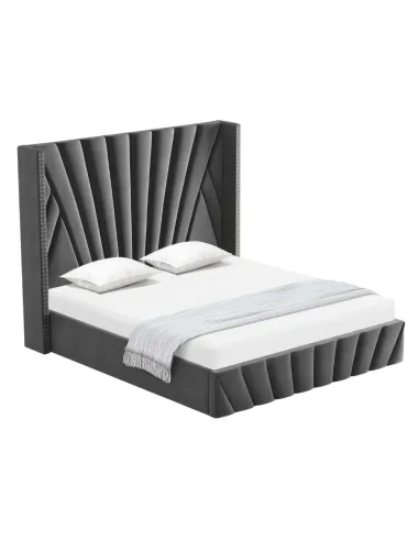Pat, PENELOPE, dormitor, 180x200, tesatura Velvet, MDF, placaj, metal | MobilaOK