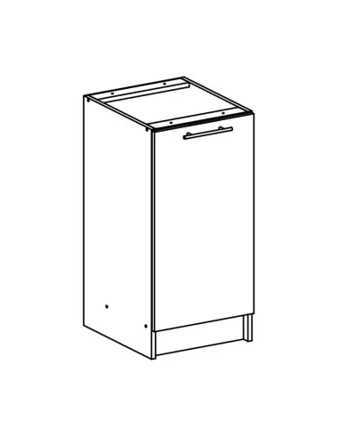 Dulap inferior FABIANA S40 pentru bucătărie, 40x82x46 cm, PAL melaminat alb | MobilaOK