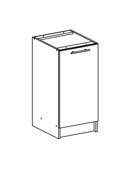 Dulap inferior FABIANA S40 pentru bucătărie, 40x82x46 cm, PAL melaminat alb | MobilaOK
