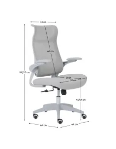 Scaun de birou, SETON, birou, 64x60x107-117 cm, plasă și plastic | MobilaOK 2