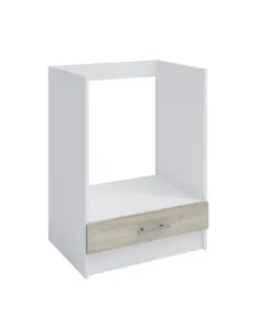 Dulap inferior FABIANA S, bucatarie, 60x82x52.6 cm, PAL melaminat stejar sonoma/alb | MobilaOK